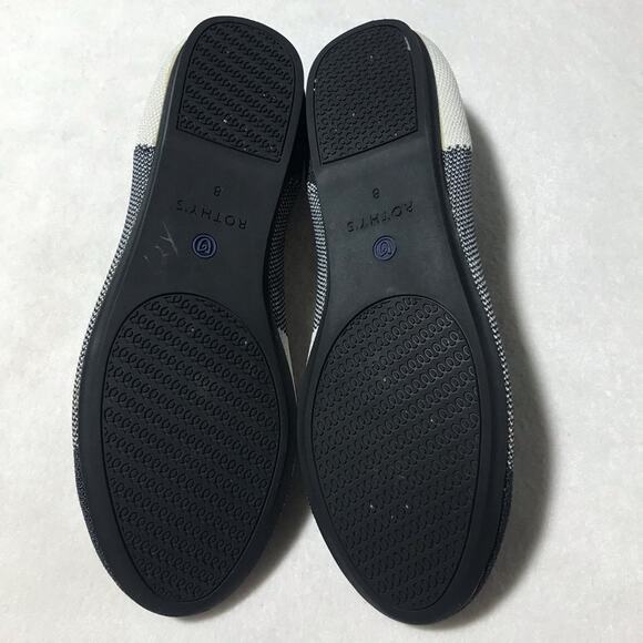 Rothy’s the flat round cap toe white black checkered 8 retired buffalo pattern - Picture 3 of 6